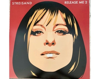 Glittered Barbra Streisand Release Me 2 Album Cover Wall Art