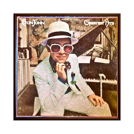 Glittered Elton John Greatest Hits Album Etsy