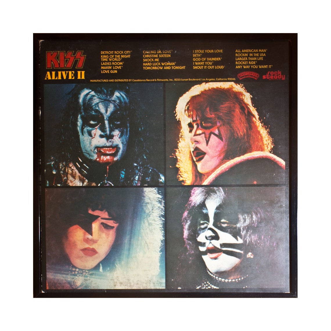Glittered KISS Alive II Album Etsy