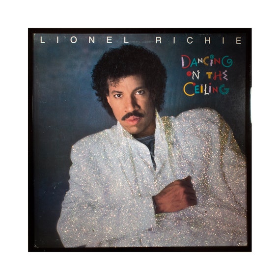 Glittered Vintage Lionel Ritchie Dancing On The Ceiling Album Art