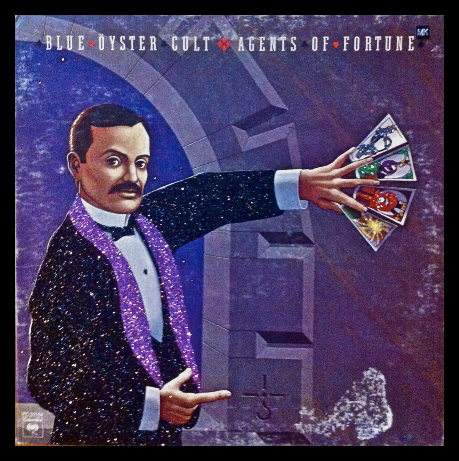 Glittered Vintage Blue Oyster Cult Agents of Fortune Album Art Etsy