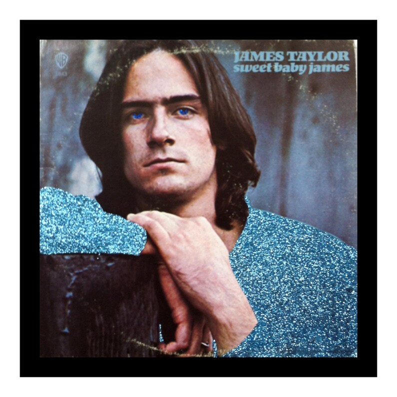 Glittered James Taylor Sweet Baby James Album Etsy