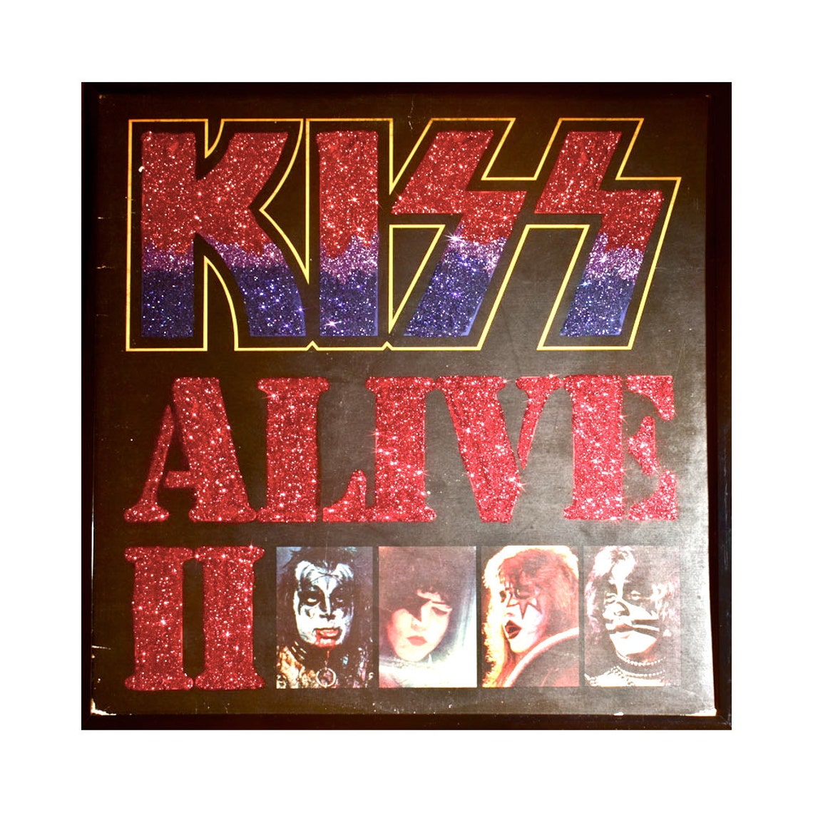 Glittered KISS Alive II Album Etsy