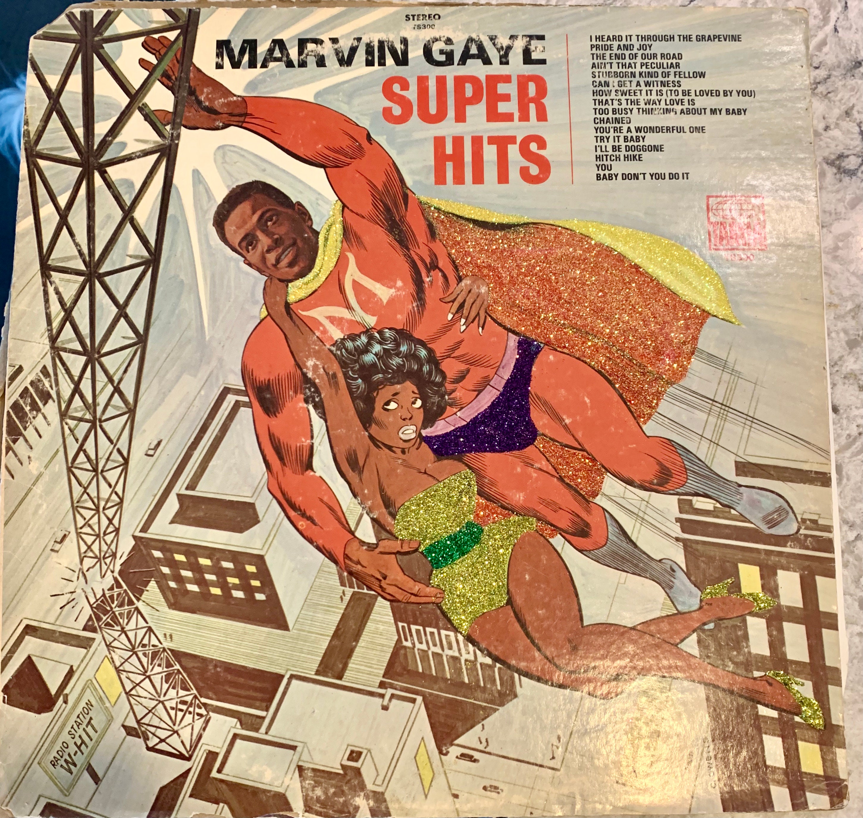 Glittered Marvin Gaye Super Hits Album Cover Art - Etsy