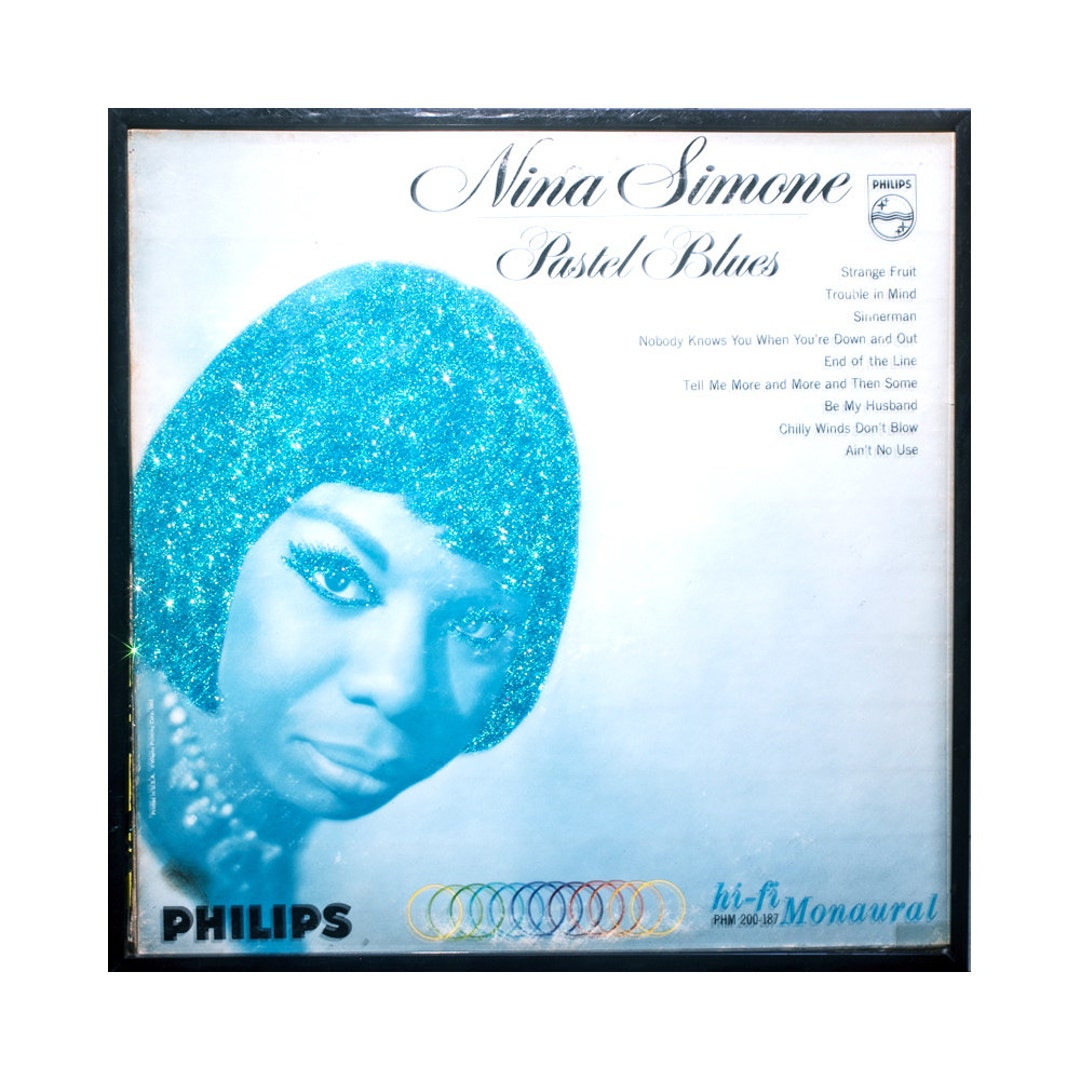 Glittered Vintage Nina Simone Pastel Blues - Etsy