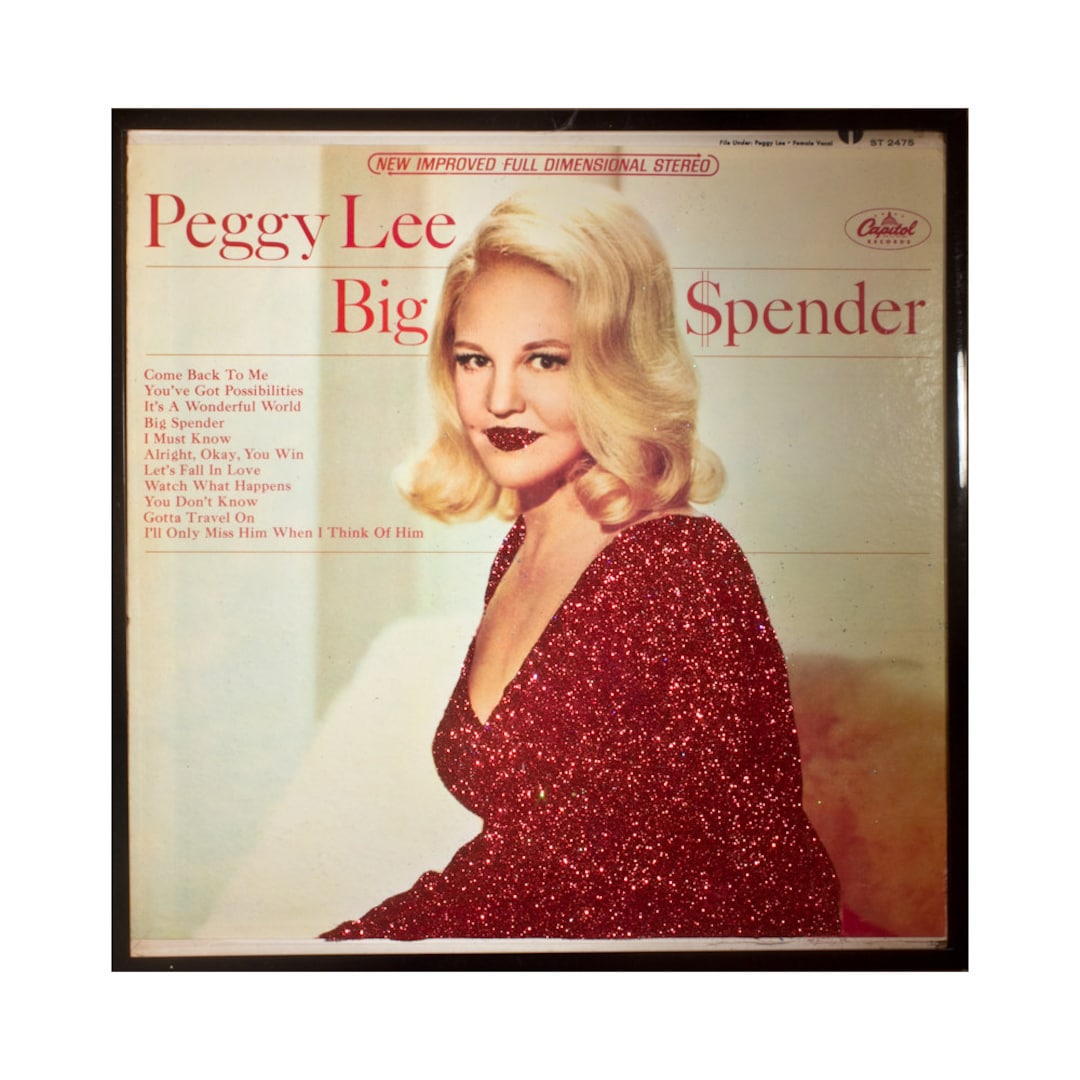 Glittered Peggy Lee Big Spender Album - Etsy Ireland