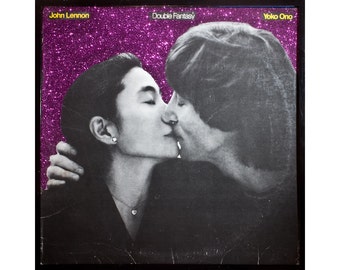 Glittered John Lennon Yoko Ono Double Vision Album