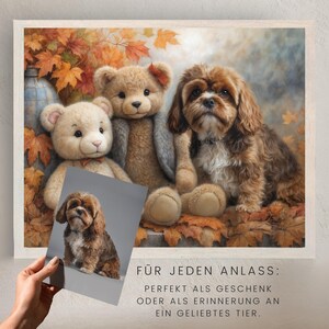 Pet gifts, Personalized dog portrait from photo, Digital dog portrait, Individual pet gift, Children&#39;s birthday