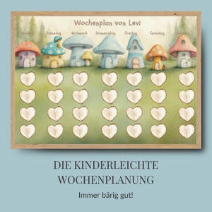 Wochenplan Kinder, Wochenplan Montessori, Routineplaner A3 magnetisch, Wochenplan personalisiert, Kinder Routineplan, Montessori Planer