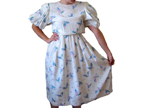 SALE - HANAE MORI Butterfly Dress Vintage Couture,