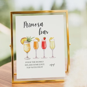 Editable Wedding Bar Menu Template: Signature Cocktail Sign (Canva Digital Download)