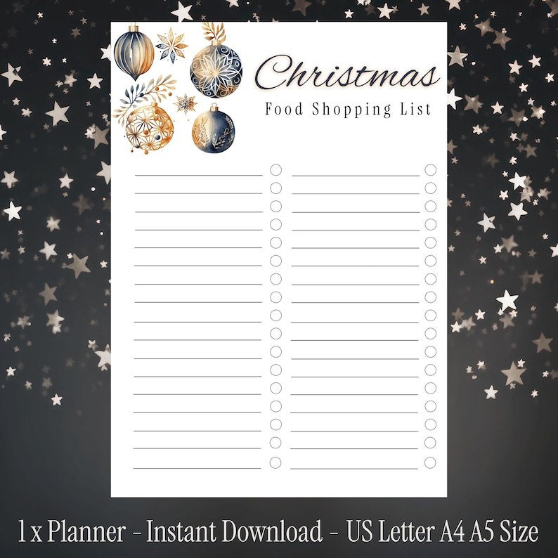 Christmas Food Shopping List Printable - Il 794xN.6487882664 Sdbn