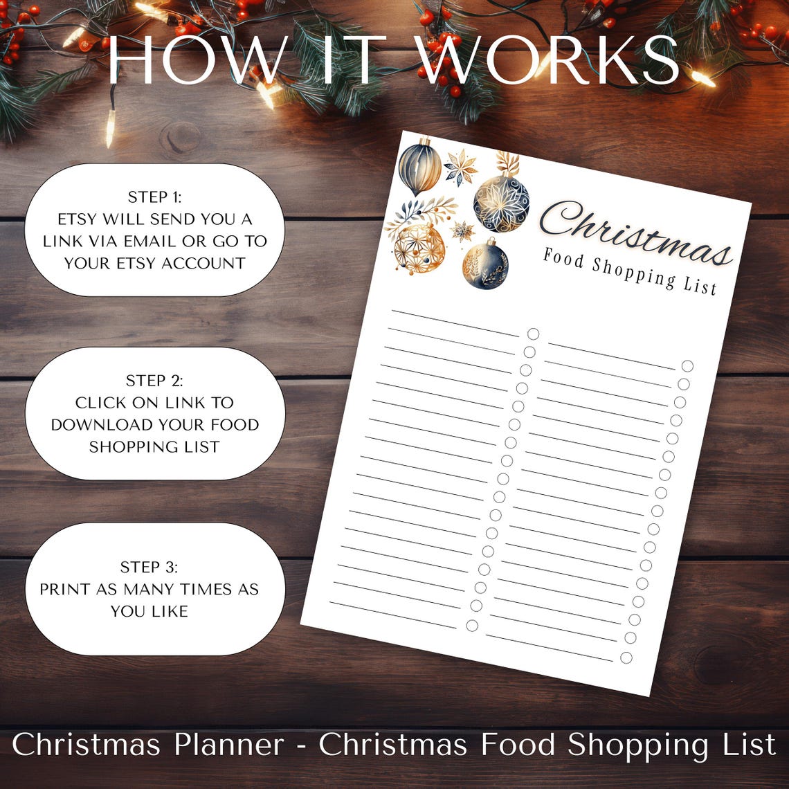 Christmas Food Shopping List Printable Holiday Planner digital christmas-food-shopping-list-printable-holiday-planner-digital