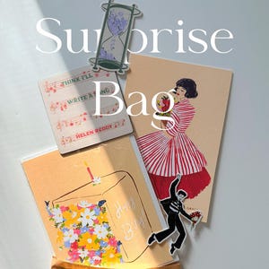 Borsa a sorpresa / Borsa misteriosa, regalo a sorpresa in scatola cieca, stampe artistiche uniche, biglietti di auguri, idee regalo per amici, edizione da collezione