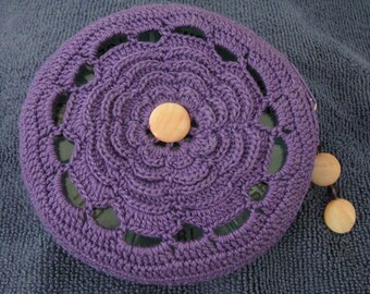 Sweet Remedy Crochet Pill Pouch IN VIOLET / Medicine Pouch / Pill Organizer/ Handmade Crochet/ Ready to Ship