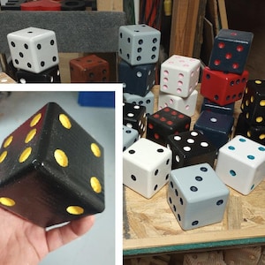 Jumbo Dice wood pair large oversize yard display decor game fun cube