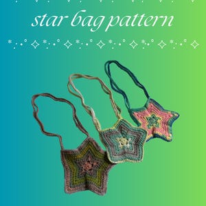 star bag crochet PATTERN, crochet tutorial, for advanced beginner and intermediate crocheters
