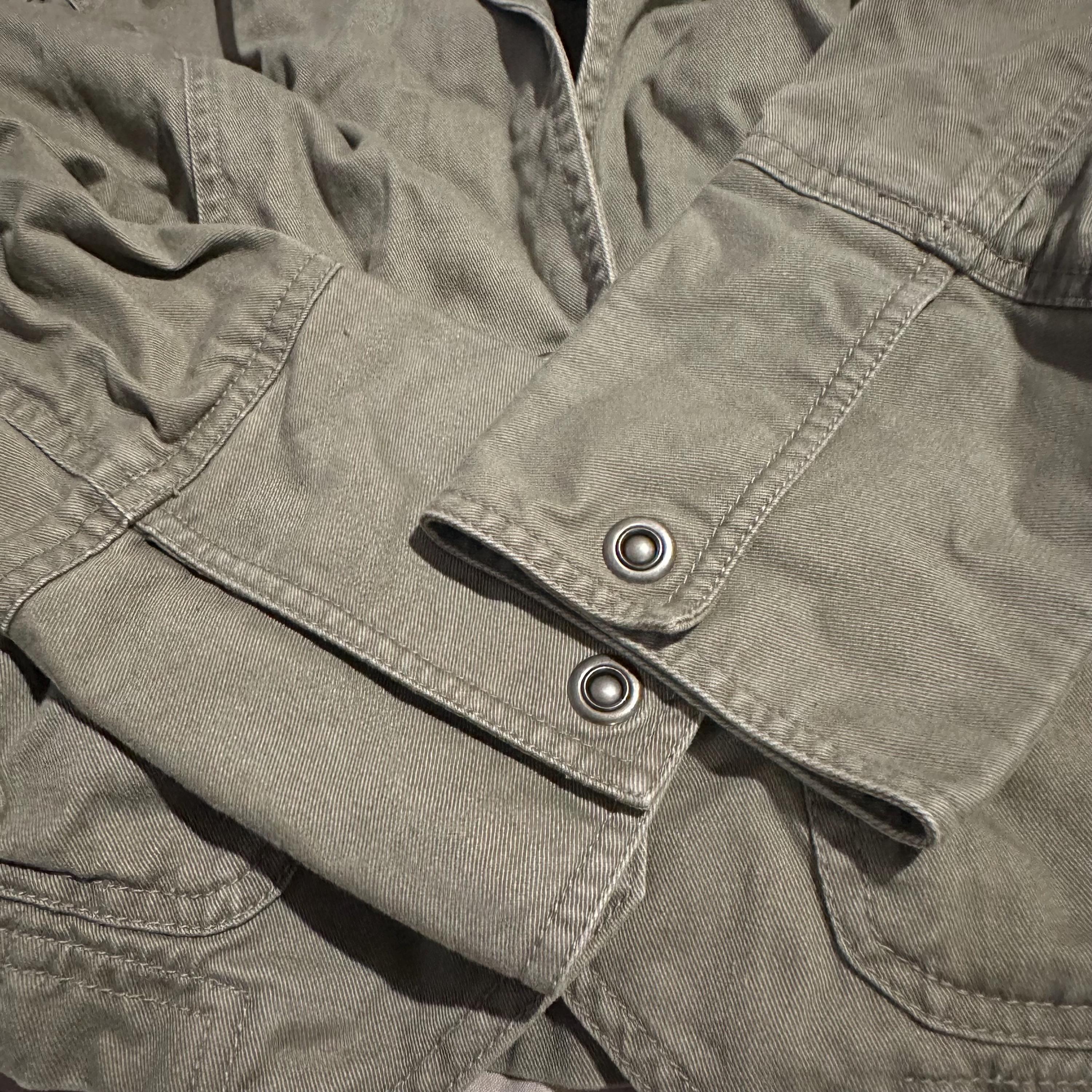 Vintage Y2K Utility Jacket Size M — Grunge Cargo Military Style