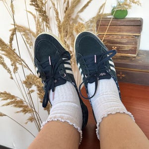 Vintage Adidas Suede Sneakers Flats EU38 UK5  Y2K Navy Sporty Ballerinas -  Etsy