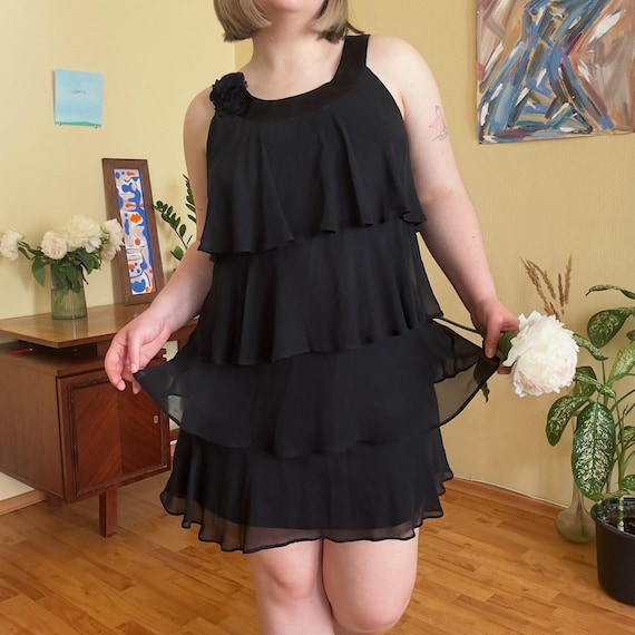 mini flapper dress 1920s Flapper Dress for Vintage 1920s Outfit in Black Style BZ028S Black / 4