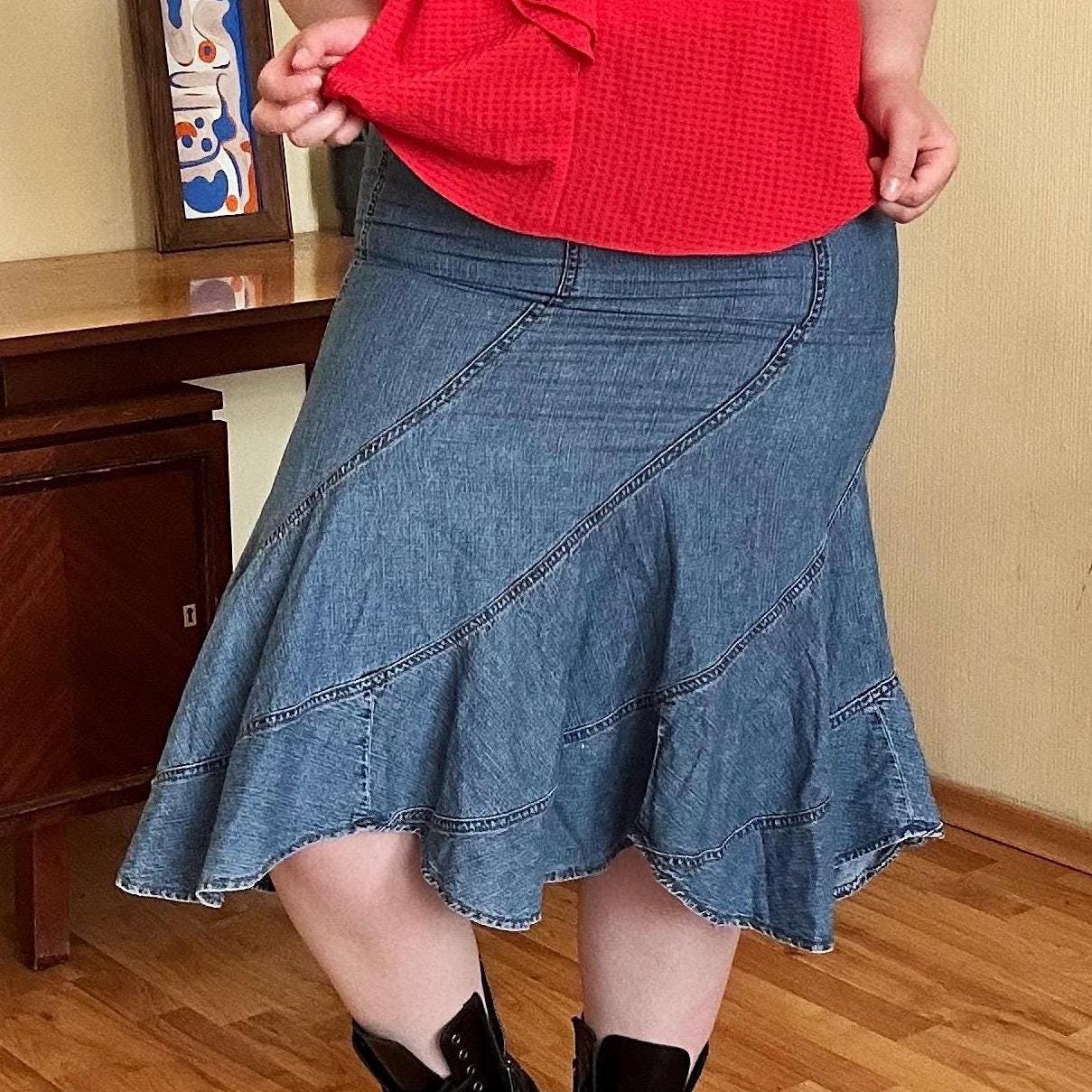 Denim Mermaid Skirt - Etsy New Zealand display picture 1