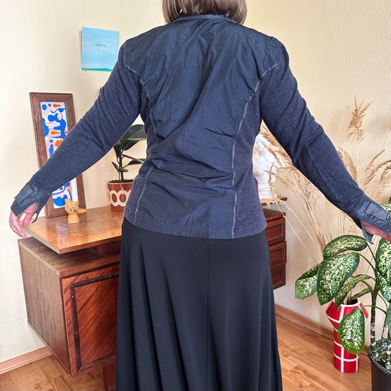 Vintage Patchwork Button-Up Top — Y2K Textured Fi… - image 9