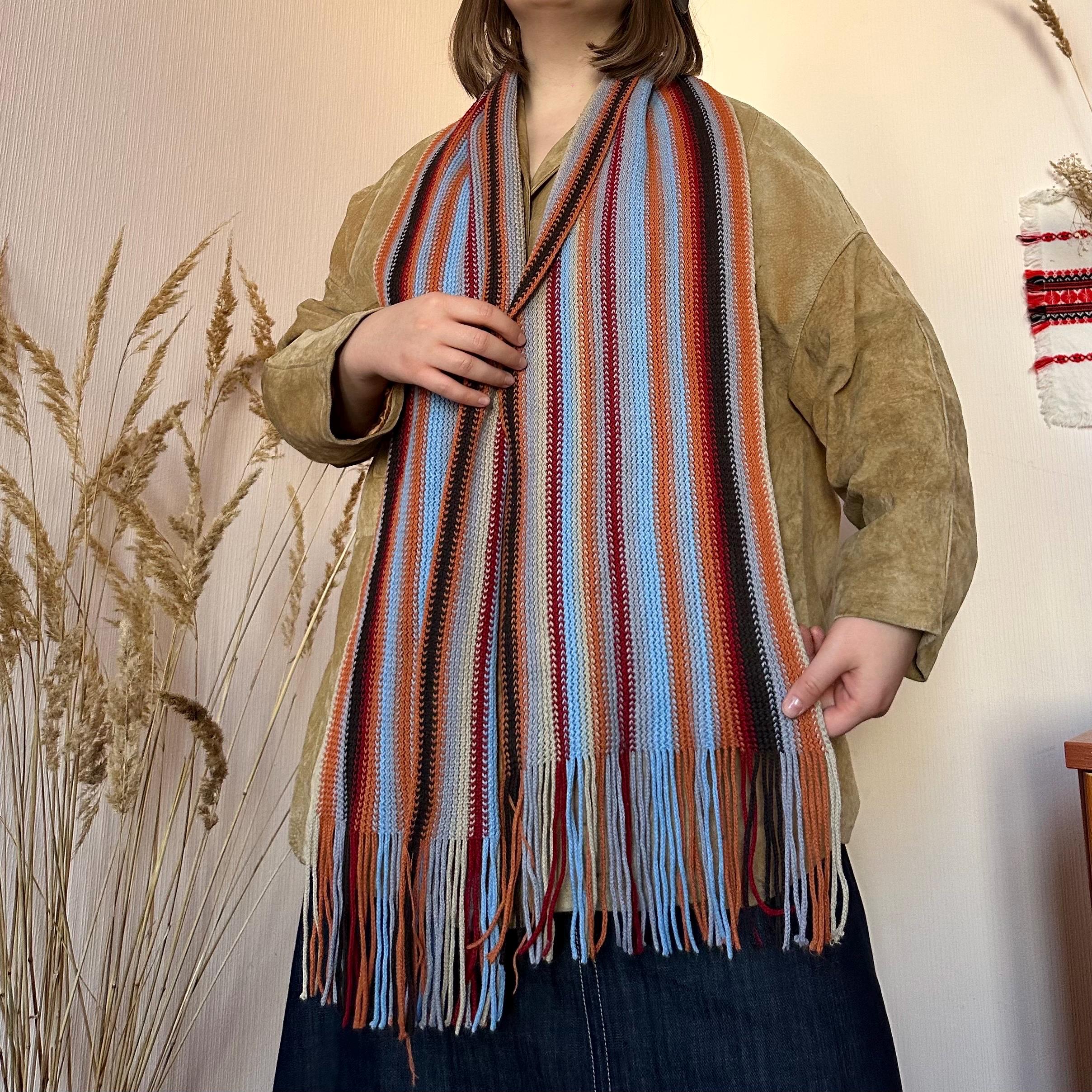 Striped Scarf Y2k - Etsy