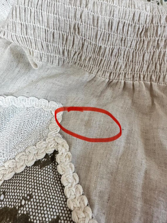 Vintage Italian Statement Beige Patchwork Lace St… - image 15