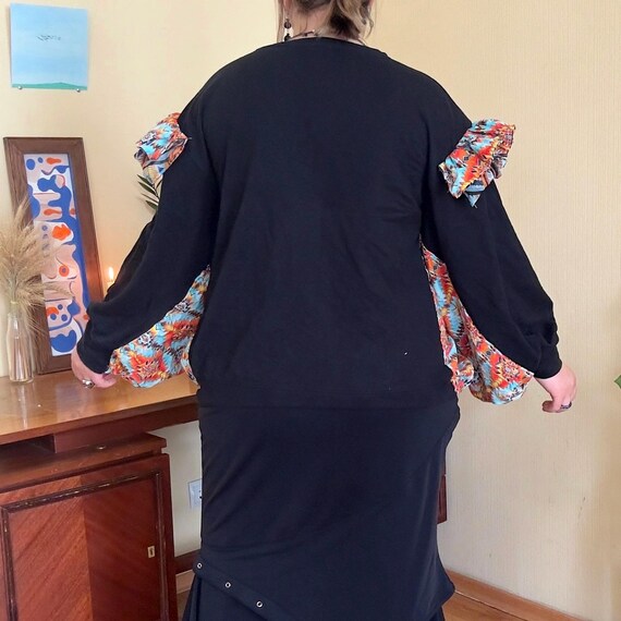 Vintage Patchwork Sweatshirt L/XL — Avant Garde U… - image 8