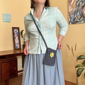 Vintage Y2K Per Una Cotton Button-Up Striped Blouse – Cute Babydoll Blue Mint Shirt with Ruffle Trim & Heart Buttons, Office Sirens Blouse