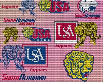 South Alabama University SVG, Jaguars SVG, USA, College, Football, Athletics, Basketball, Cricut, Instant Download.