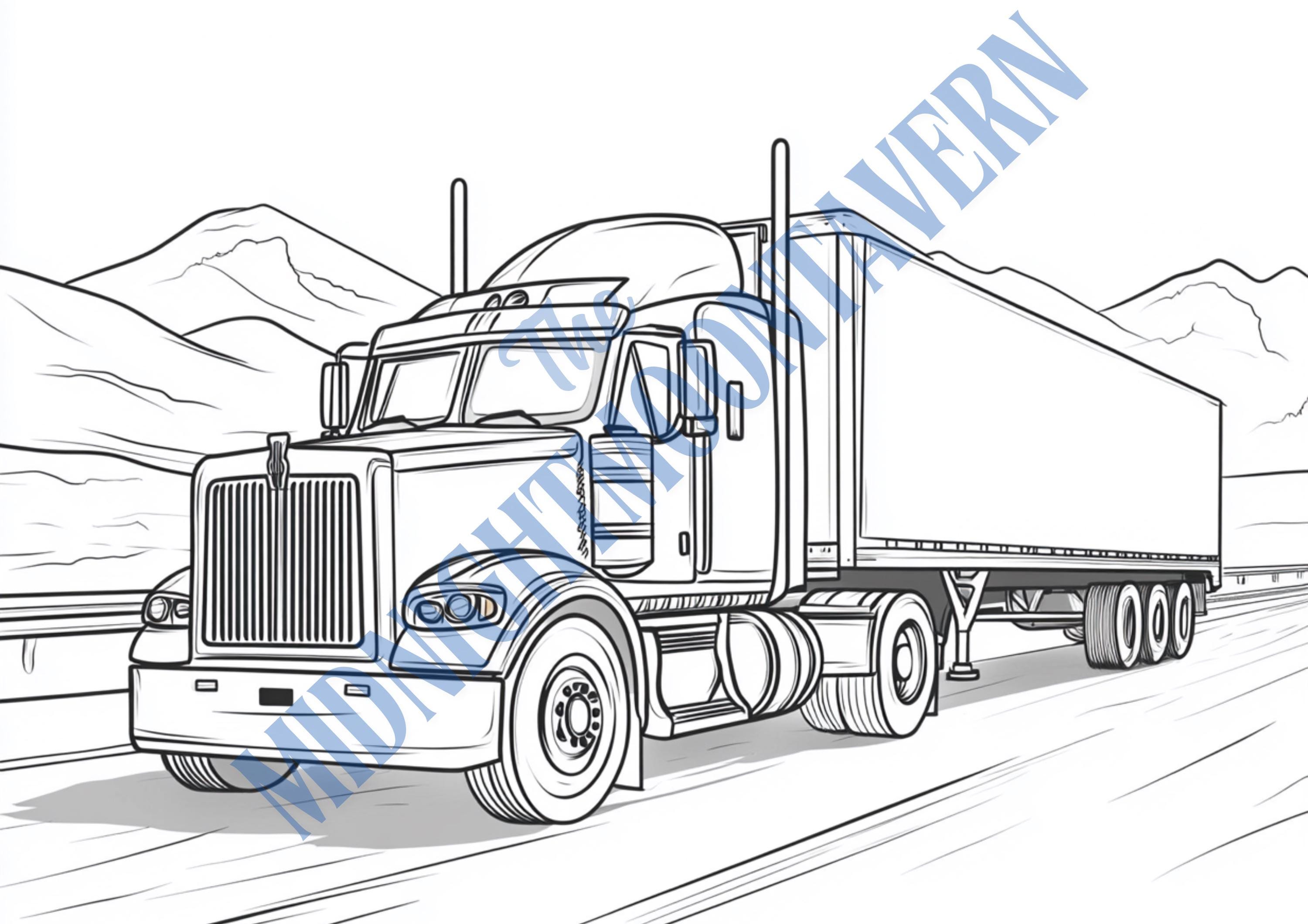 25 Truck Heavy Vehicle Coloring Pages | Printable Coloring Book for ...