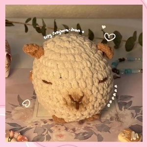 Crochet Capybara Plush: Sleepy Amigurumi, Chenille Yarn