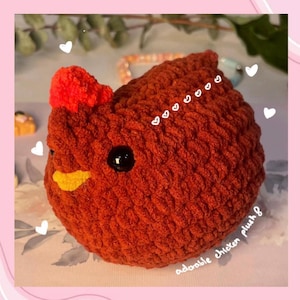 Chicken Brown Chick Hen Amigurumi Crochet Plush