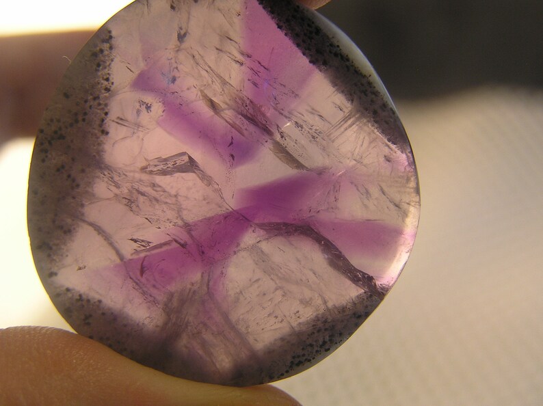 Trapiche Amethyst Freeform Cabochon PRETTY!