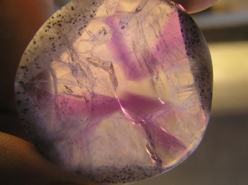 Trapiche Amethyst Freeform Cabochon PRETTY!