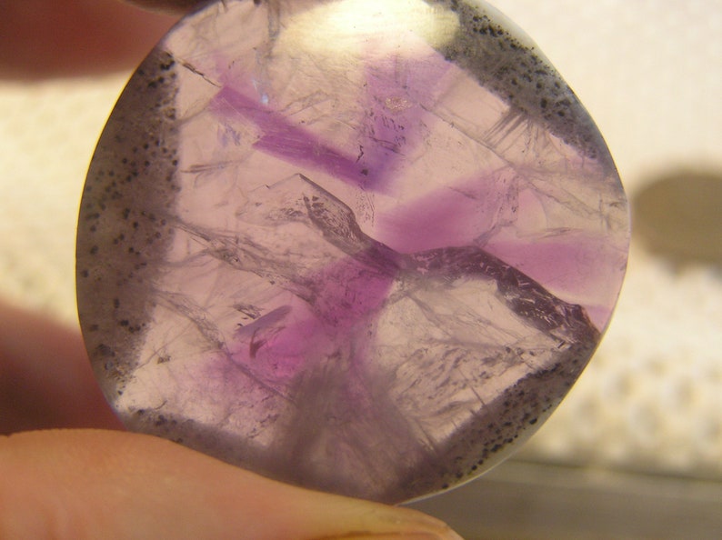 Trapiche Amethyst Freeform Cabochon PRETTY!