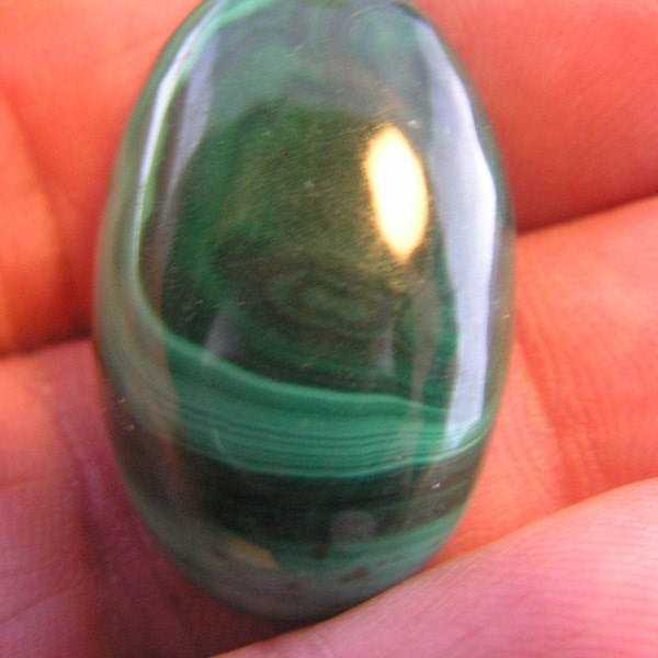 PRICE REDUCTION Malachite Freeform Designer Cabochon With Super Patterns