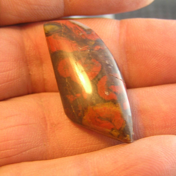 PRICE REDUCTION Morgan Hill Poppy Jasper Freeform Designer Cabochon