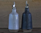 Large Ceramic oil bottle, Rustic farm house decor , olive oil bottle, Oil dispenser cruet, housewarming gift, wedding gift