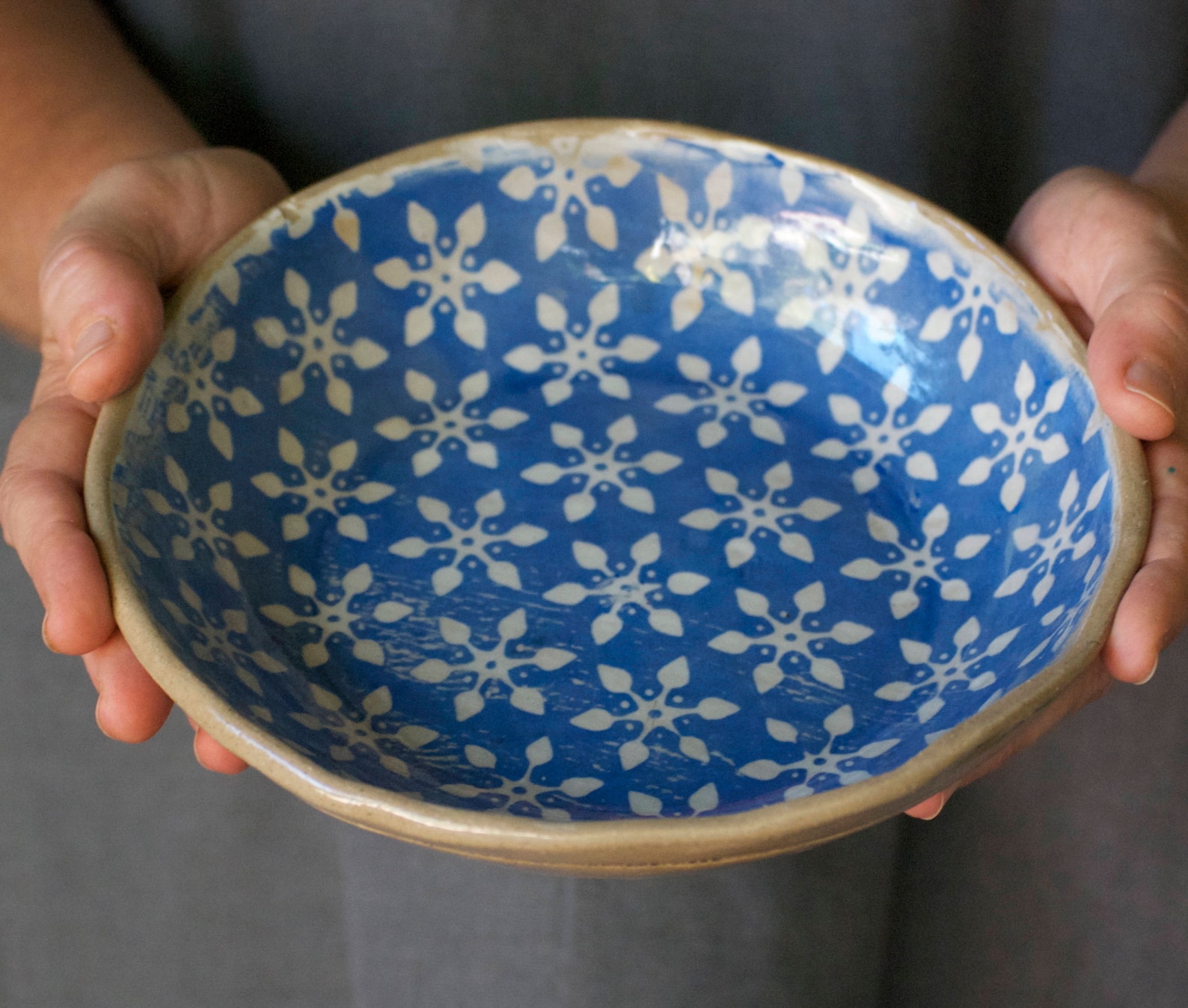 Blue Ceramic Plate Handmade Plate Salad Bowl Pasta Bowl Etsy