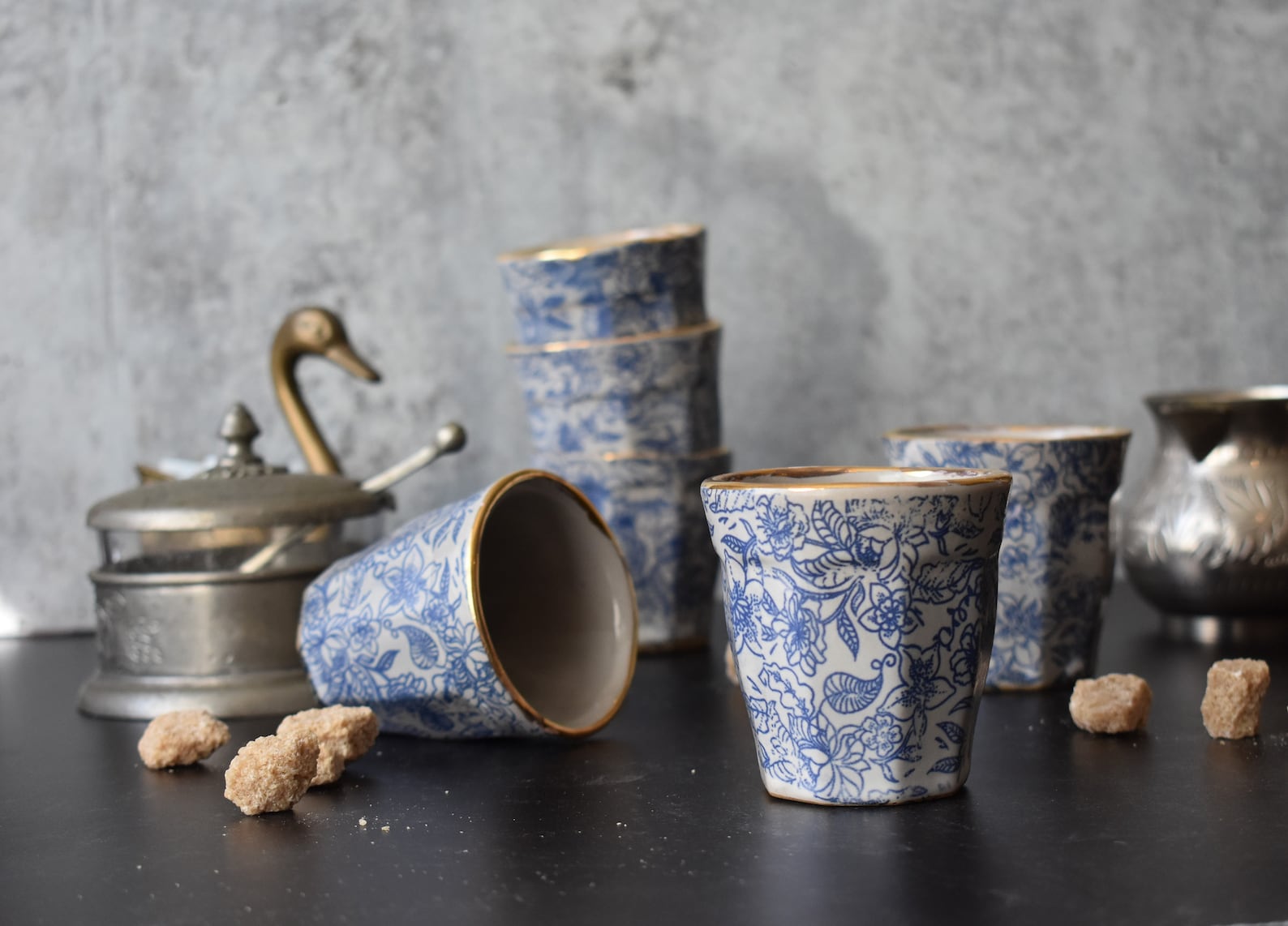 Espresso mug , Ceramic Macchiato Cup, 4 oz cup, coffee lover gifts, Housewarming gift - set of two