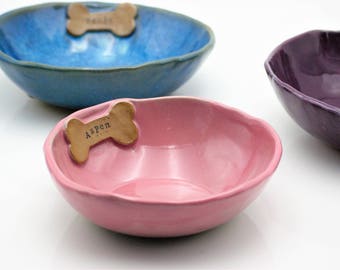 custom dog bowl, dog bowl, ceramic dog bowl, Food or Water Dog Bowls, pet gift