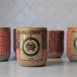 Mug signe astrologique, mug sans poignées, cadeau astrologie, signe du zodiaque, cadeau d'anniversaire