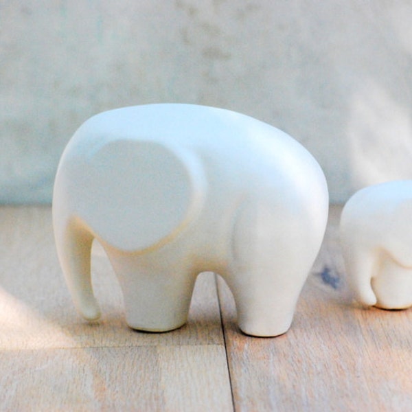 Ceramic Elephant figurine , Home decor, Elephant decor, Nursery decor, elephant baby shower