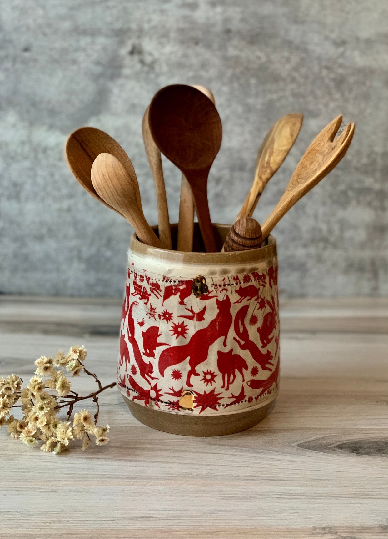 Kitchen Utensil Holder Large Utensil Holder Etsy