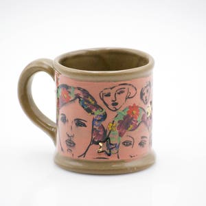 Pottery coffee mug, feminist mug, women empowerment, large Teacup, handmade pottery mug, Gifts for women, MADE TO ORDER image 6
