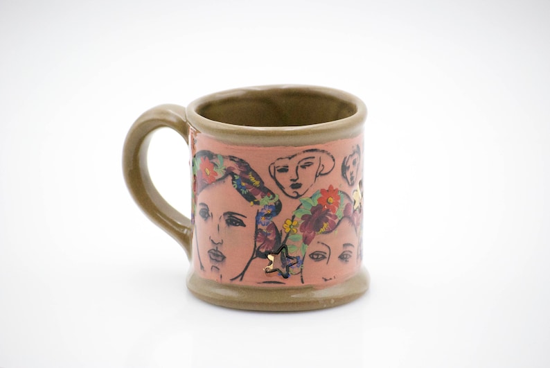 Pottery coffee mug, feminist mug, women empowerment, large Teacup, handmade pottery mug, Gifts for women, MADE TO ORDER image 6