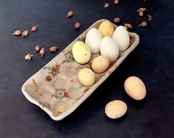 Ceramic Egg Holder, 12 Egg Tray,