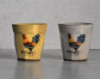 Rooster espresso cup, gifts for coffee lovers,  Housewarming gifts